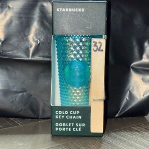 Starbucks Teal Hombre Cold Cup Key Chain